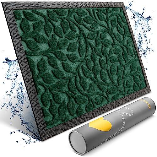 Die grüne Fußmatte mit wasserabweisender Oberfläche wird gerollt geliefert und eignet sich ideal für den Eingangsbereich.