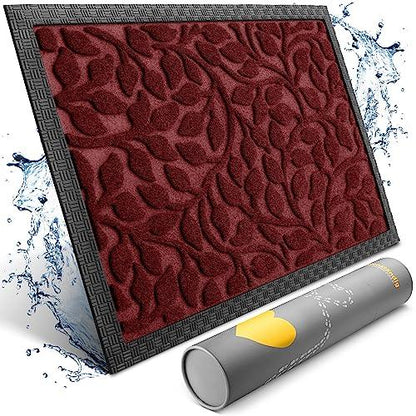 Die rote Fußmatte mit wasserabweisender Oberfläche wird gerollt geliefert und eignet sich ideal für den Eingangsbereich.