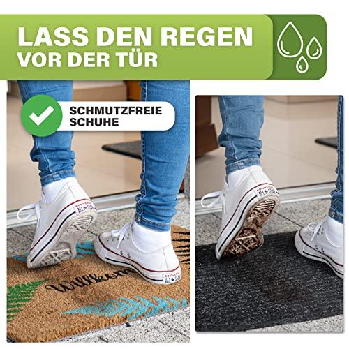 Die Matte bietet eine hohe Schmutzfang-Funktion und hält Regen ab, was zu schmutzfreien Schuhen führt.